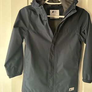 Navy Hooded Rain Jacket